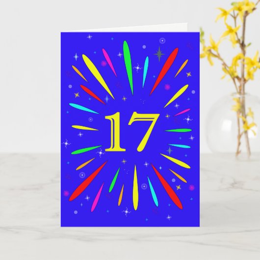 Carte d'explosion du 17e anniversaire (Fleur jaune)