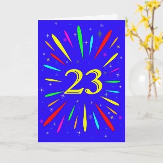 Carte d'explosion du 23e anniversaire (Fleur jaune)