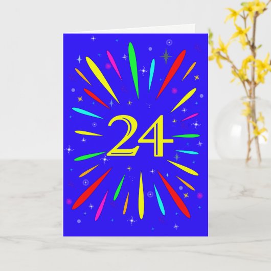 Carte d'explosion du 24e anniversaire (Fleur jaune)