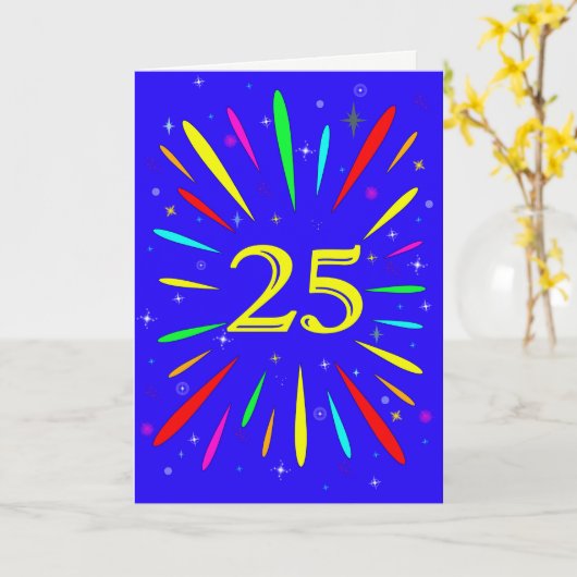 Carte d'explosion du 25e anniversaire (Fleur jaune)