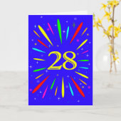 Carte d'explosion du 28e anniversaire (Fleur jaune)