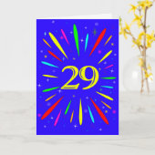 Carte d'explosion du 29e anniversaire (Fleur jaune)