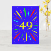 Carte d'explosion du 49e anniversaire (Fleur jaune)