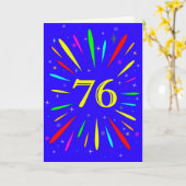 Carte d'explosion pour le 76e anniversaire (Fleur jaune)