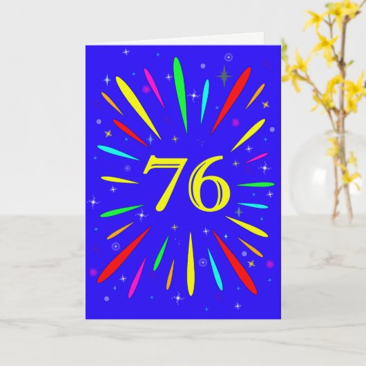 Carte d'explosion pour le 76e anniversaire (Fleur jaune)
