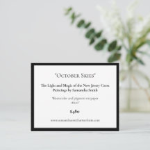 Carte d'exposition Art éditable Étiquettes d'art