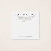 Carte d'exposition pour boucles d'oreilles moderne (Devant)