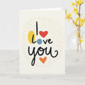 Carte d'expression artistique 'Je t'aime' (Fleur jaune)