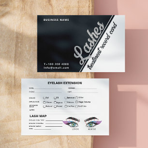 Carte d'extension du client Lash gris noir