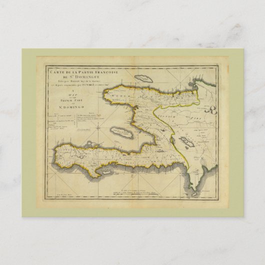 Carte d'Haïti 1814 par Mathew Carey (Devant)