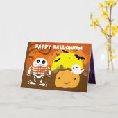 Carte d'Halloween (Fleur jaune)