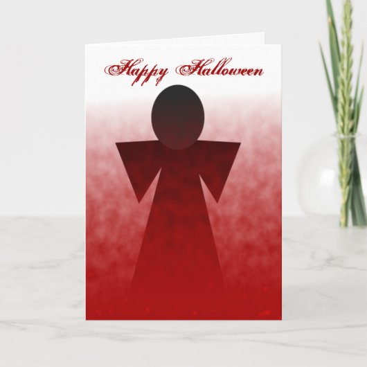 Carte d'Halloween Angel saignant (Devant)