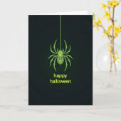 Carte d'Halloween araignée heureuse (Fleur jaune)
