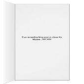 Carte d'Halloween avec sorcière sur une chambre hu (Intérieur (Droit))