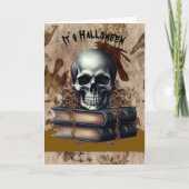 Carte d'Halloween avec squelette (Devant)