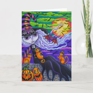 Carte d'Halloween Batty