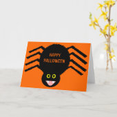 Carte d'Halloween Black Spider (Fleur jaune)