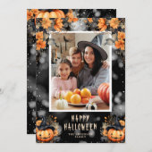 Carte d'Halloween Citrouille (Devant / Derrière)