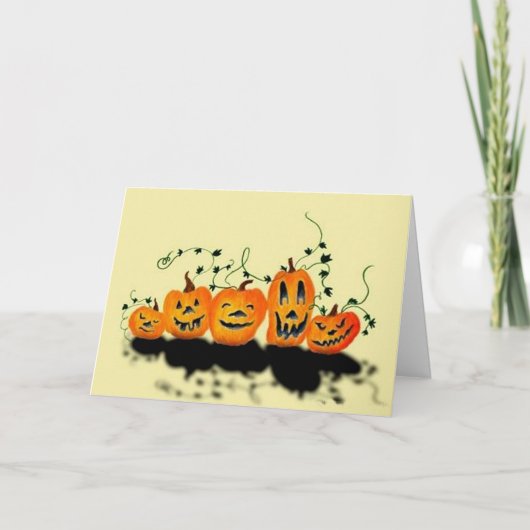 Carte d'Halloween Citrouille (Devant)