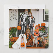 Carte d'Halloween citrouille Bats Watercolor (Dos)