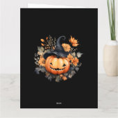 Carte d'Halloween Citrouille Fantôme joyeux (Dos)