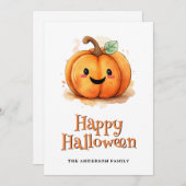 Carte d'Halloween citrouille Ghosts Kids (Devant / Derrière)