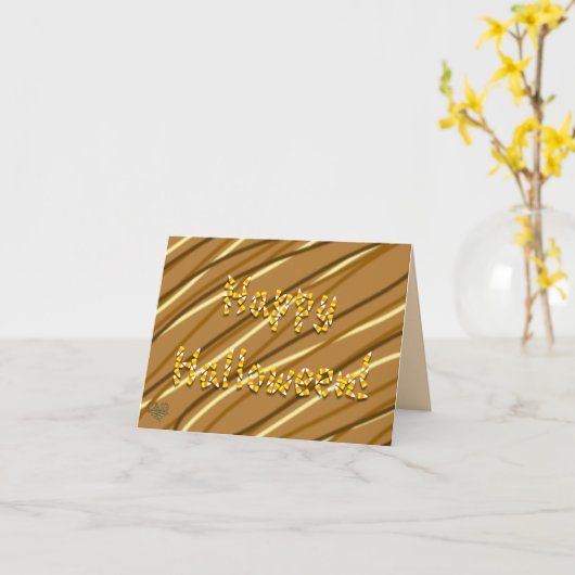 Carte d'Halloween Corn Candy (Fleur jaune)