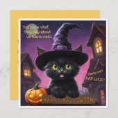 Carte d'Halloween Cute Kitten (Devant / Derrière)