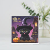 Carte d'Halloween Cute Kitten (Debout devant)