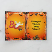 Carte d'Halloween Cute Vampire Batte (Intérieur)