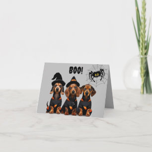 Carte d'Halloween Dachshund