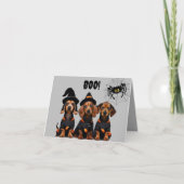 Carte d'Halloween Dachshund (Devant)