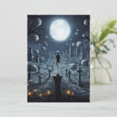 Carte d'Halloween de cimetière (Debout devant)