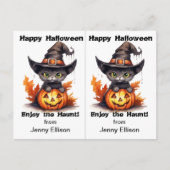 Carte d'Halloween de la fête Casquette de la sorci (Devant)