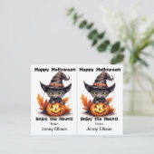 Carte d'Halloween de la fête Casquette de la sorci (Debout devant)