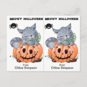 Carte d'Halloween de l'école Cute Kitty (Devant)