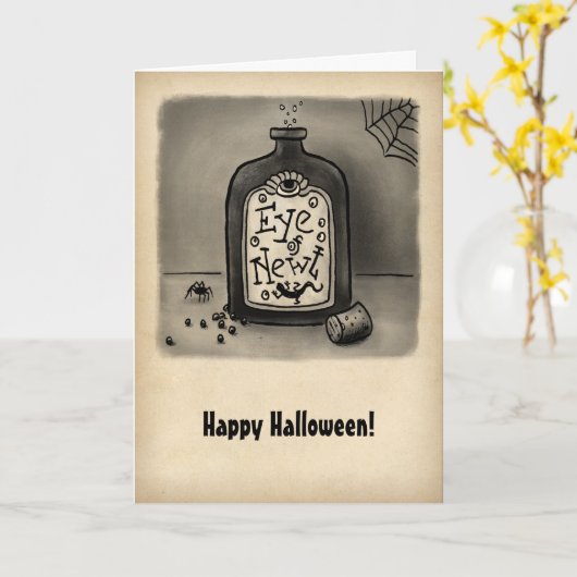 Carte d'Halloween de Newt (Fleur jaune)