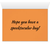 Carte d'Halloween de patchs citrouille (Intérieur Horizontal (Bas))