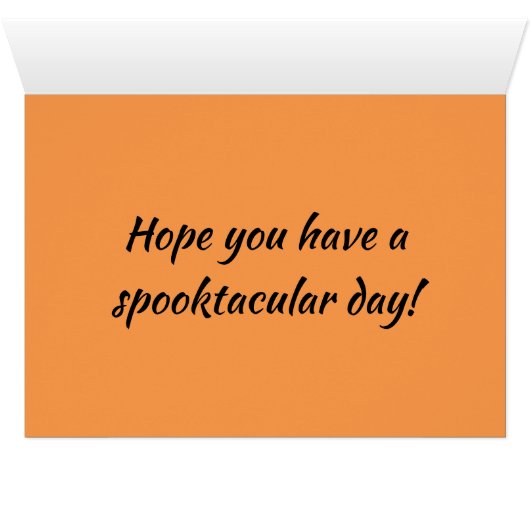 Carte d'Halloween de patchs citrouille (Intérieur Horizontal (Bas))