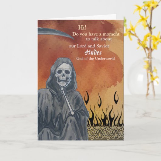 Carte d'Halloween de Reaper (Fleur jaune)