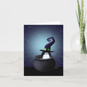 Carte d'Halloween de sorcière japonaise