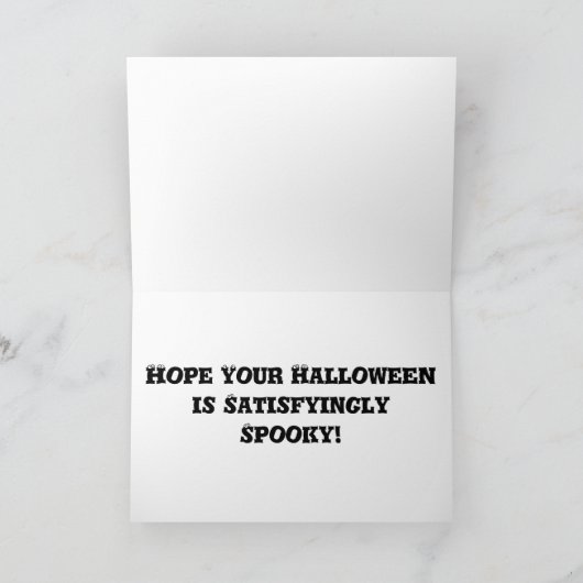 Carte d'Halloween de style appliqué (Intérieur)