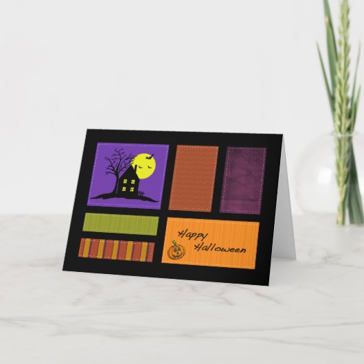 Carte d'Halloween de style appliqué (Devant)