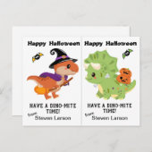 Carte d'Halloween Dino-Mite Dinosaurs (Devant / Derrière)