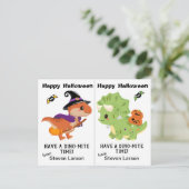 Carte d'Halloween Dino-Mite Dinosaurs (Debout devant)