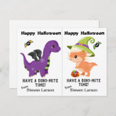 Carte d'Halloween Dino-Mite Dinosaurs (Devant / Derrière)