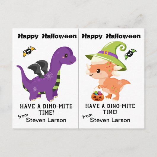 Carte d'Halloween Dino-Mite Dinosaurs (Devant)