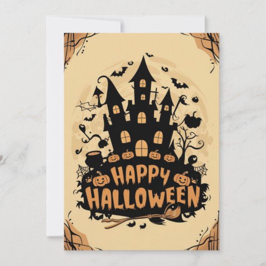 Carte d'Halloween du Citrouille Boo (Devant)