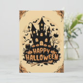 Carte d'Halloween du Citrouille Boo (Debout devant)