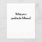 Carte d'Halloween Éffrayant Arbre et Tombstone BUD (Dos)